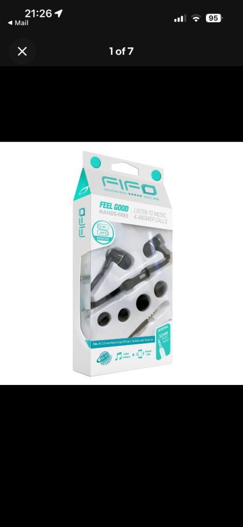 Fifo Wired Earbuds – Hands-Free with Mic & Remote (3.5mm Jack)