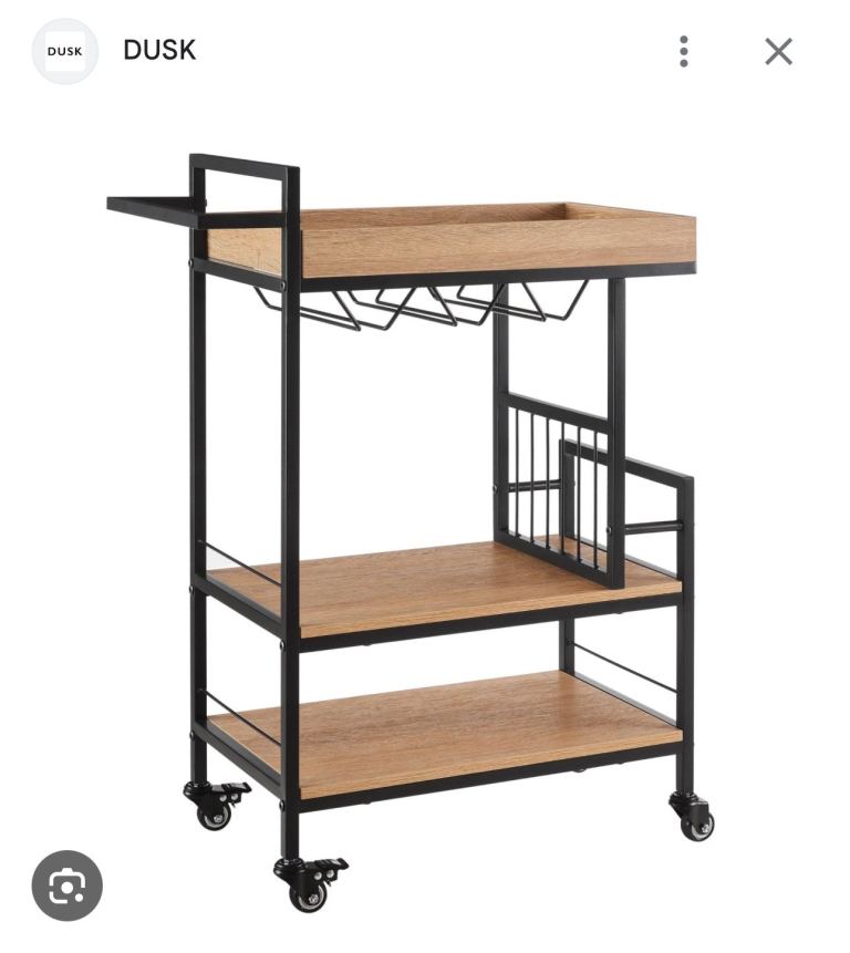 Light wood Riley Drinks Cart 