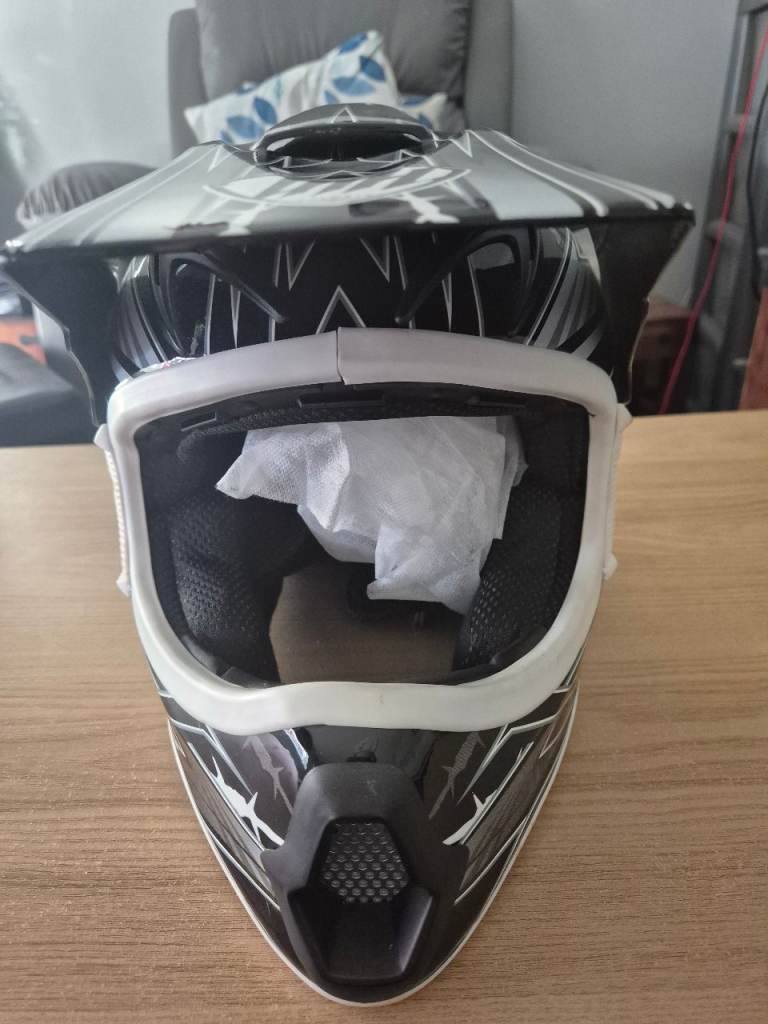 Black & White Bike Helmet - As Good As New