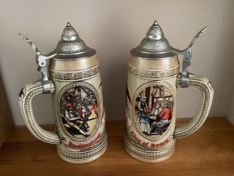 Budweiser Lidded Steins