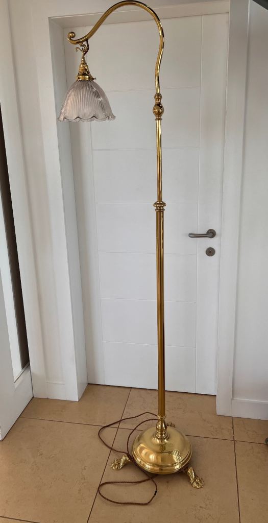 Brass standard lamp