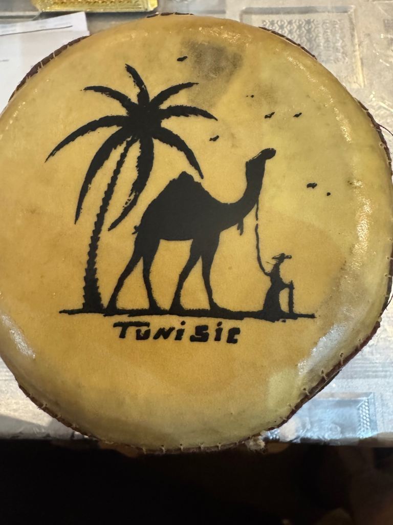 Tunisie Decorative Drum – Multicoloured, Good Condition