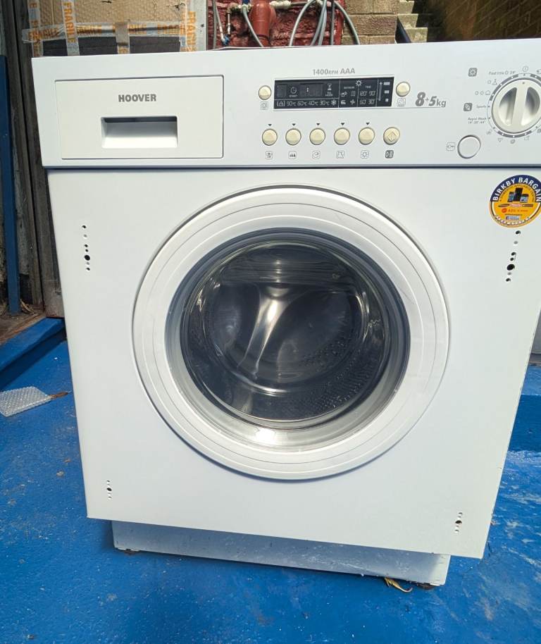 HOOVER INTEGRATED WASHER DRYER-1400 SPIN-8KG/5KG-DELAY START-HALF LOAD-REFURBISHED