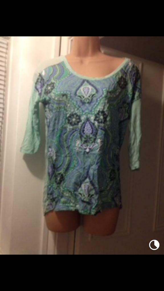 tops clothing Aqua size 8-10, or darker top small, vgc selling cheap!