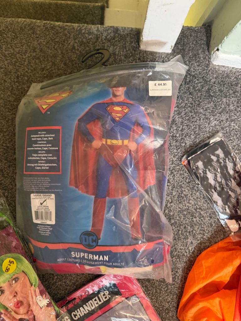 Large Halloween Bundle - Costumes, Decorations, Face Paint