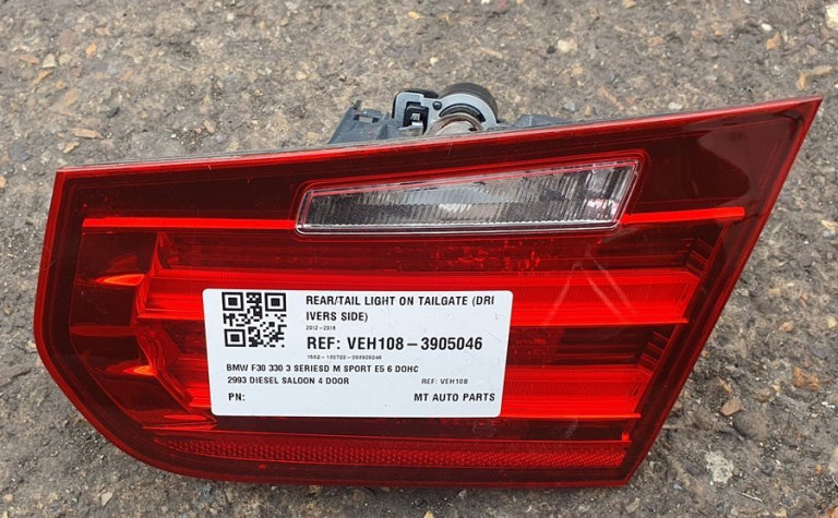 BMW 3 Series F30 Driver Side Inner Rear Light Saloon 2015