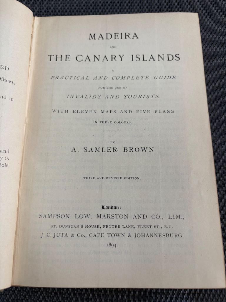 Vintage 'Madeira and The Canary Islands' Guide Book, 1894 Edition