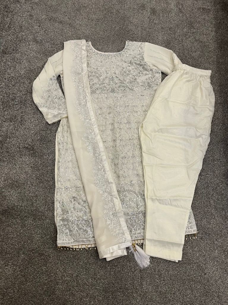 New Size Large Asian Indian 3 Piece Suit Party Wear Eid 