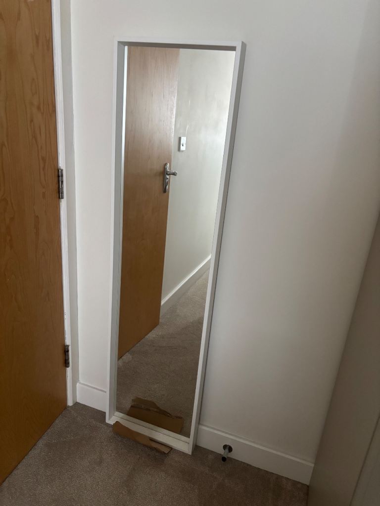 Full-Length White Framed Ikea Mirror