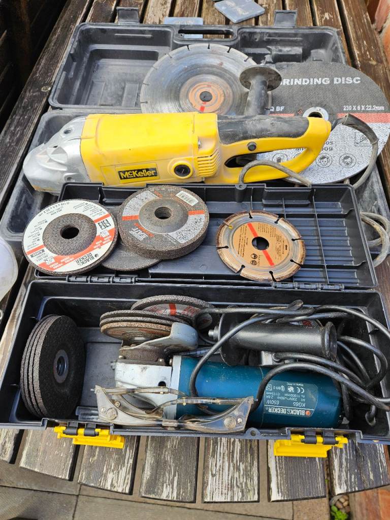 2 x angle grinders 
