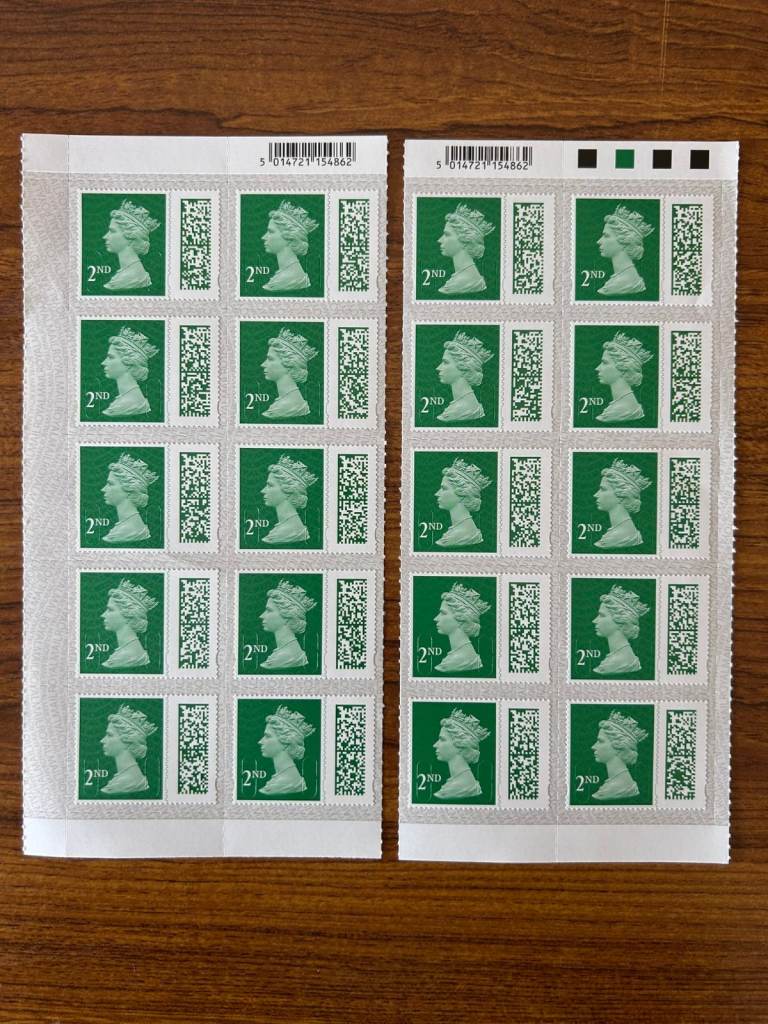 4 * Genuine 2nd Class Postage Stamps Second Stamp (16 stamps available in total)