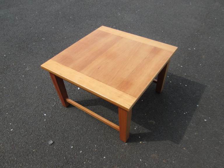 SQUARE WOODEN COFFEE TABLE at HAVEN TRUST CHARITY SHOP