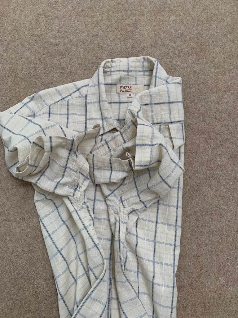 Men's EWM Pure Classics, 100% cotton, Check, Short Sleeve Shirt, Size M