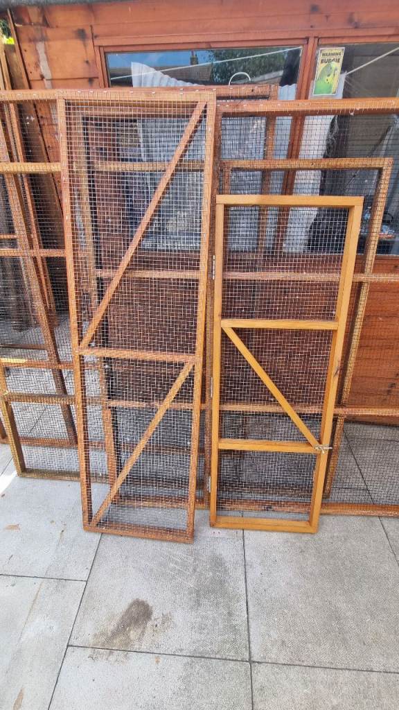 Aviary/chicken run meshed panels.