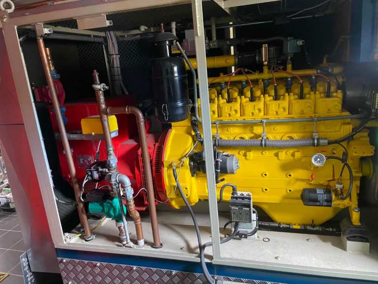 6-Cylinder, 6 L Engine combined with 65 kVA Stamford electric generator, CHP, Heat + PowerPlant