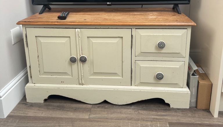 Cream and Wood TV Unit / Sideboard