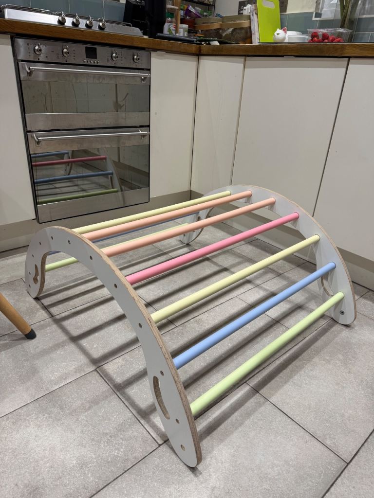 Wooden Montessori Climbing Arch/Rocker – Good Condition
