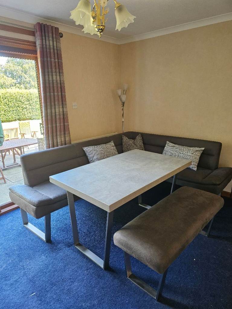 Caspian Left Hand Corner Bench Dining Set