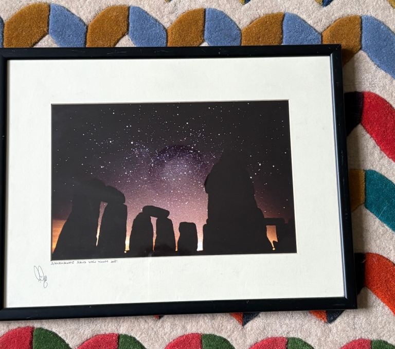 Framed Photo of the Milky Way over Stonehenge
