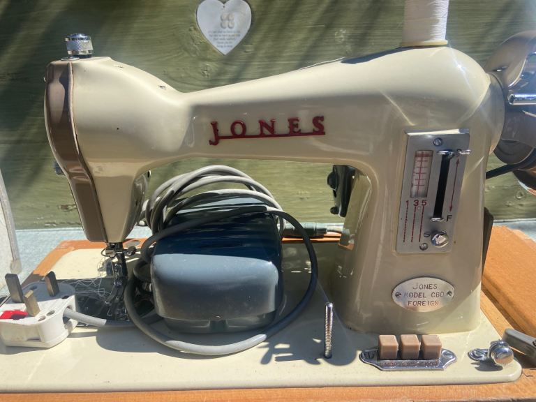 Vintage Jones Model CBD Sewing Machine with Case