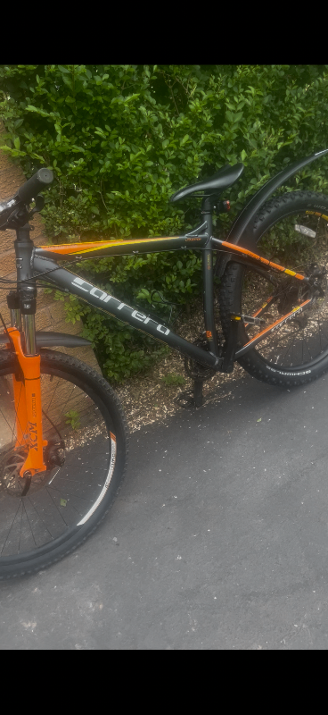 Carrera Mountain Bike – Black & Orange, Good Condition