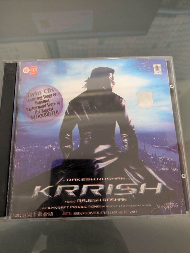 Krrish Indian Asian Hindi Bollywood Blockbuster Movie soundtrack Music 2 CD ref 53
