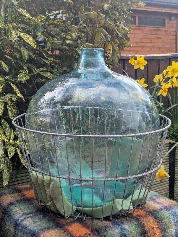 Vintage mid century large glass carboy
