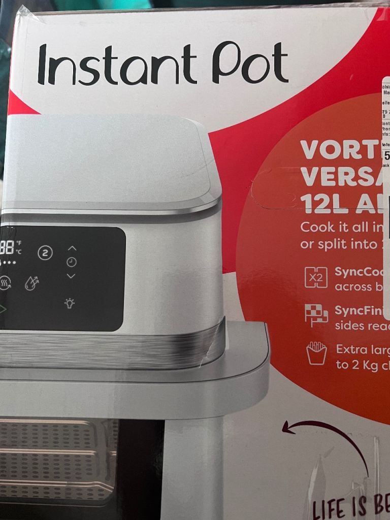 NEW Instant Pot Vortex VersaZone 12L Air Fryer - White