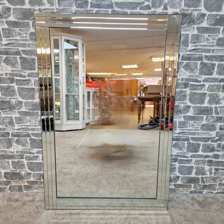 Large Bevelled Edge Wall Mirror