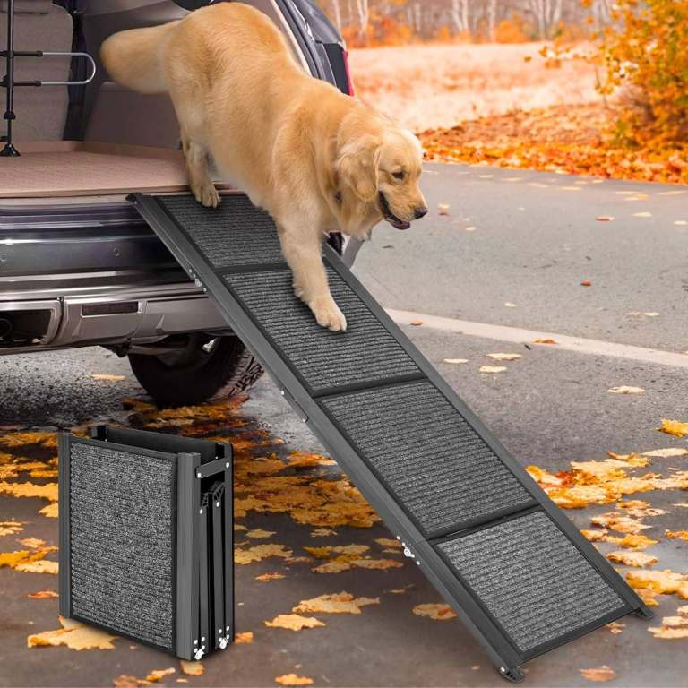 Dog Ramp 158cm X 44cm – Folding Pet Ramp for Dogs up to 250lb, Non-Slip, Car Use