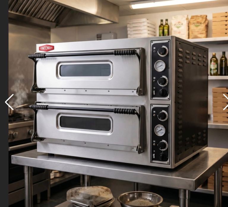 3 Phase double pizza oven 