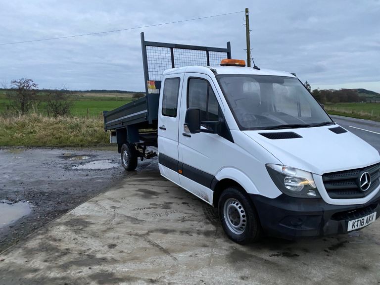 Mercedes-Benz, SPRINTER crew cab tipper 2018 full year mot 55 thousand miles