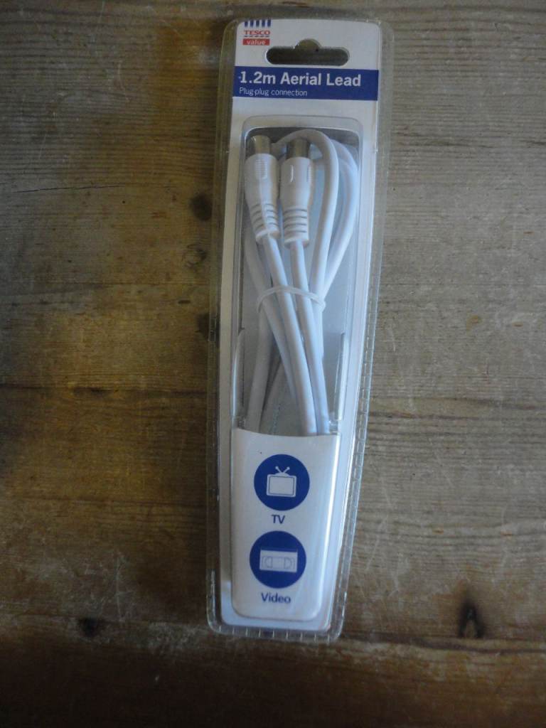 1.2m Aerial Lead for TV & Video - NEVER BEEN USED