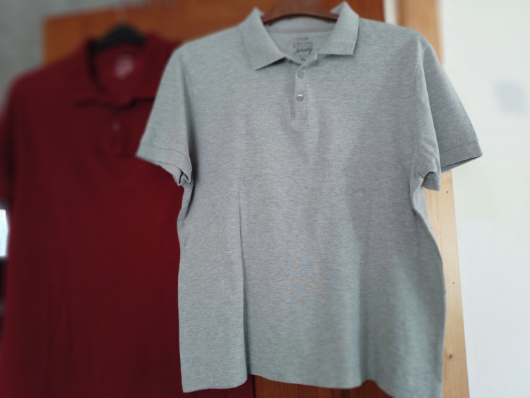  POLO t-SHIRTS (2) MAROON & GREY. L/XL New cond. Unworn. 