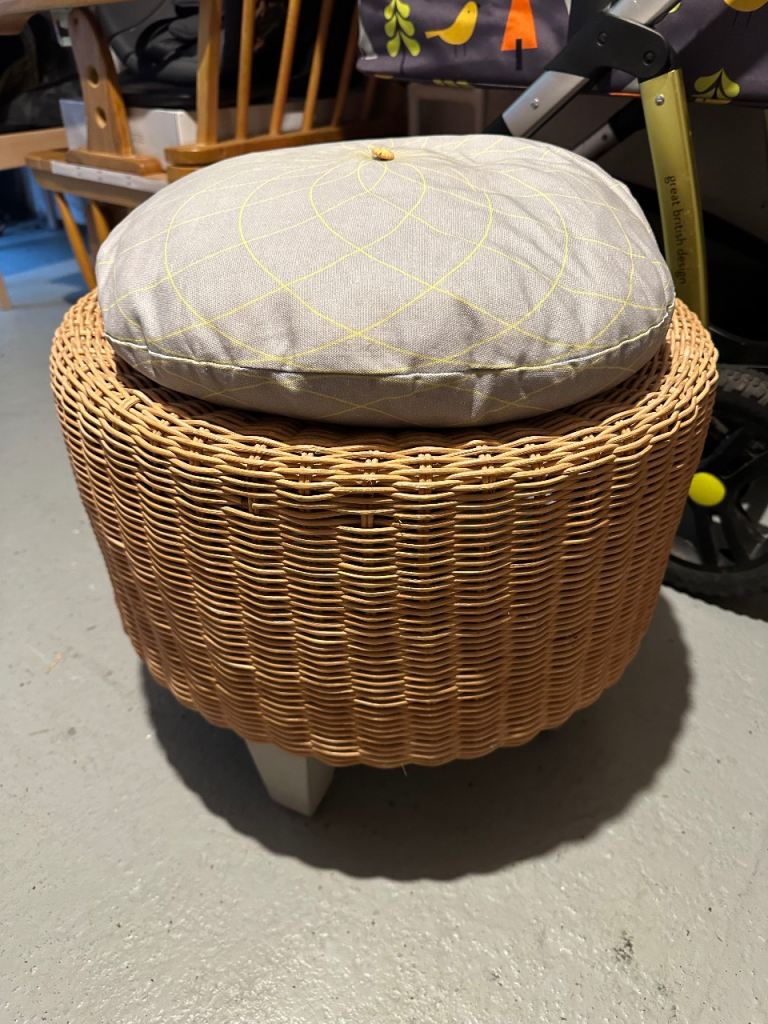Footstool with cushion