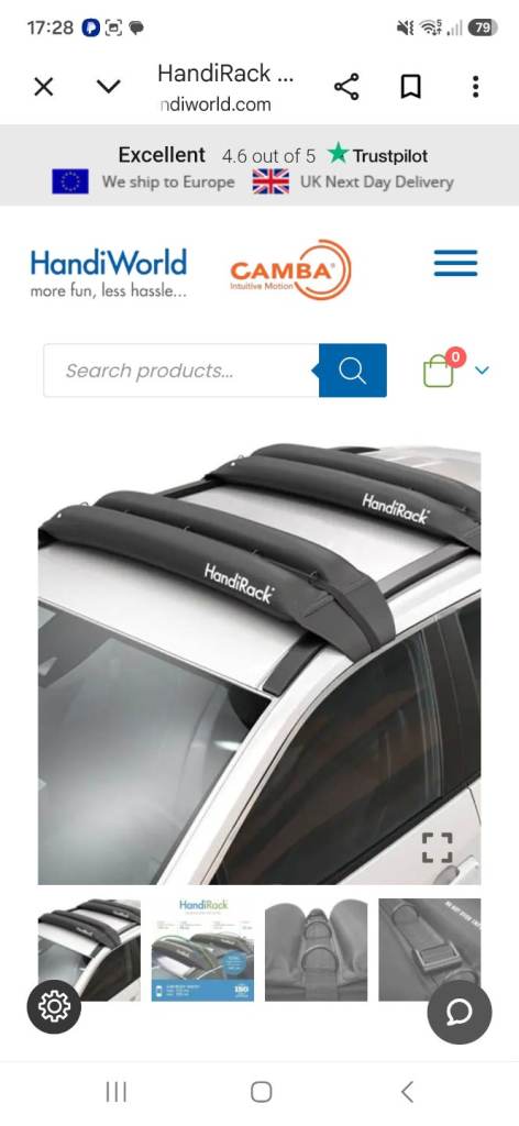 Handirack inflatable roof bars.