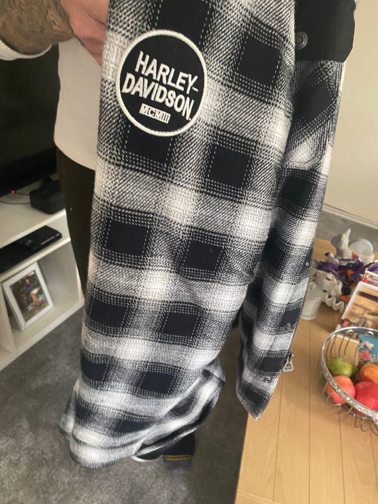 GENUINE HARLEY-DAVIDSON CHECKED SHIRT JACKET – SIZE LARGE – £70
