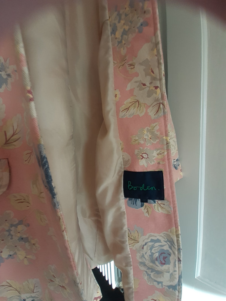 Boden coat size 12 floral