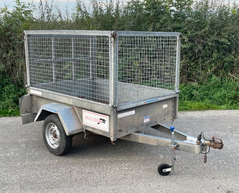 Indespension Challenger Caged Trailer Single Axle 6ft x 4ft Removeable Mesh Sides 700kg