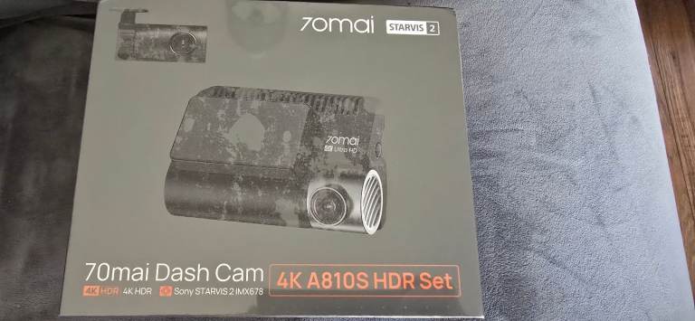 Brand New 70mai A810S 4K HDR Dash Cam Set (Front + Rear Camera)