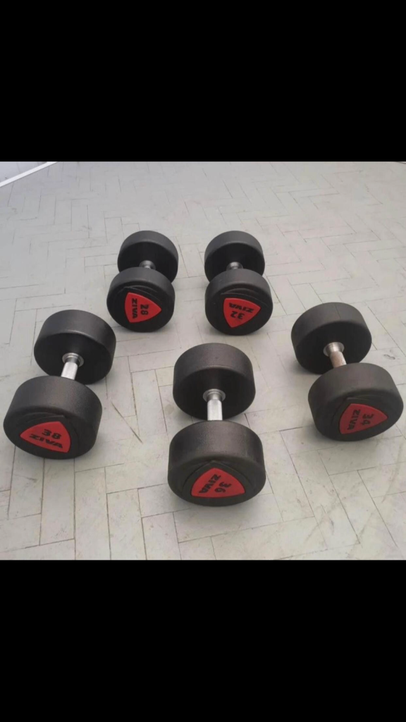 Ziva Polyurethane Fixed Weight Barbells, Dumbbells and Weight plates