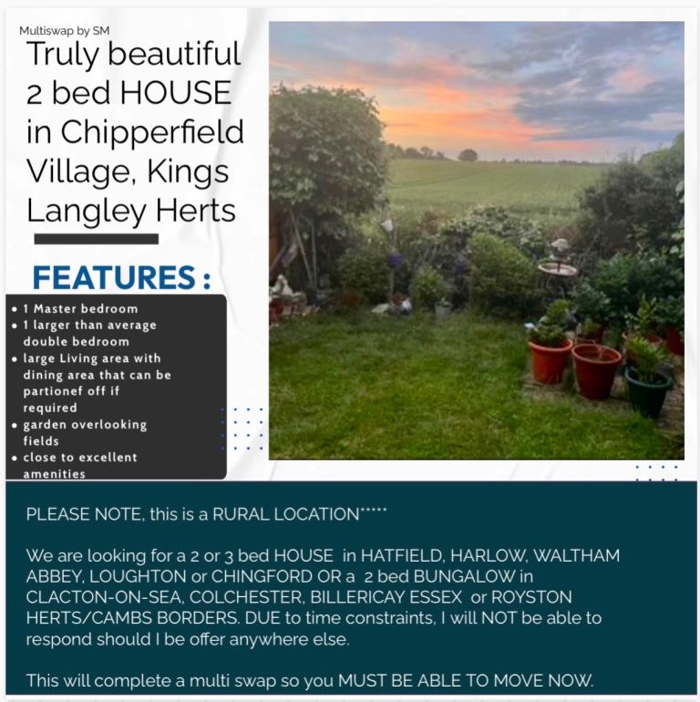 HOMESWAP ONLY!!!!! Kings Langley for… see advert