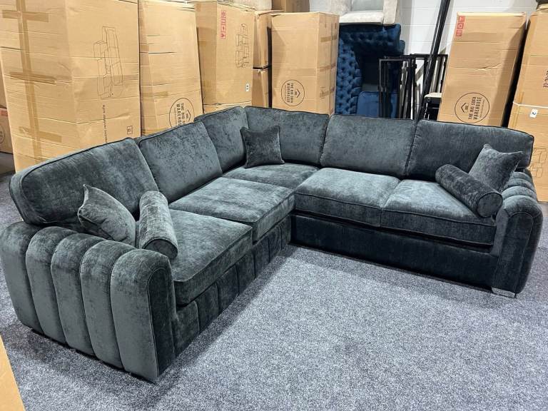 📞 Deluxe Brand New Lily Panel Line Corner Sofa & 3+2 Set Real 35% OFF Cheapest Price COD