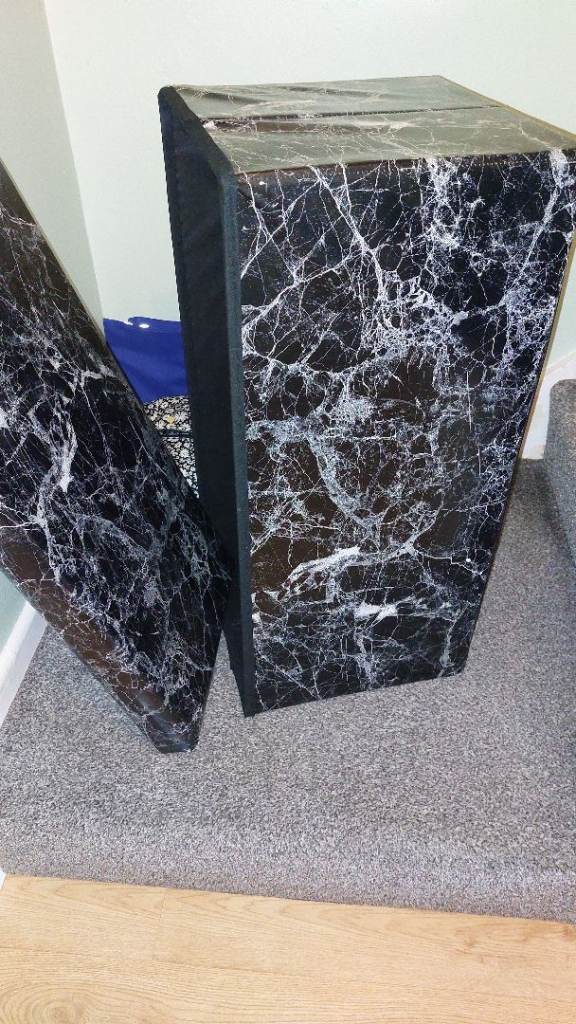 Free marble effect storage box with lid