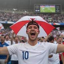 Red and White Hands-Free Umbrella  Hat for Sports Events