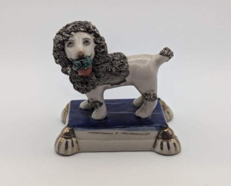 image for 19th century Staffordshire pottery poodle
