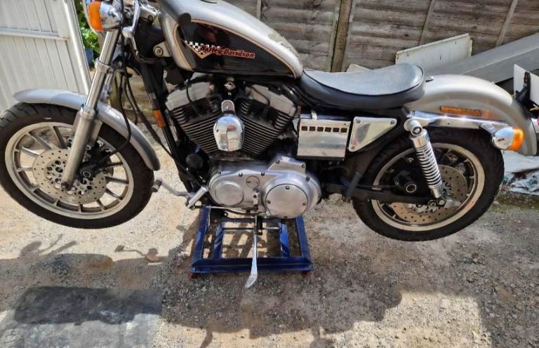 Motorcycle Lift work stand, 4Ton Jack, Harley Yamaha  Suzuki Honda cradle frame type bikes 