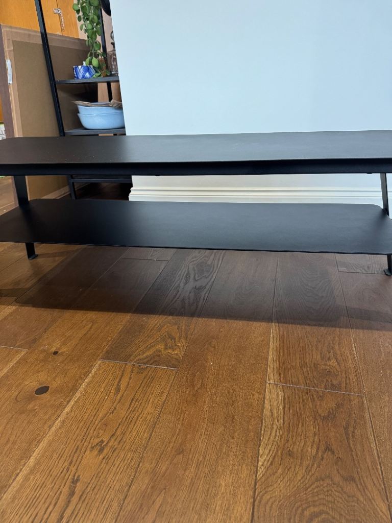 Black steel coffee table 