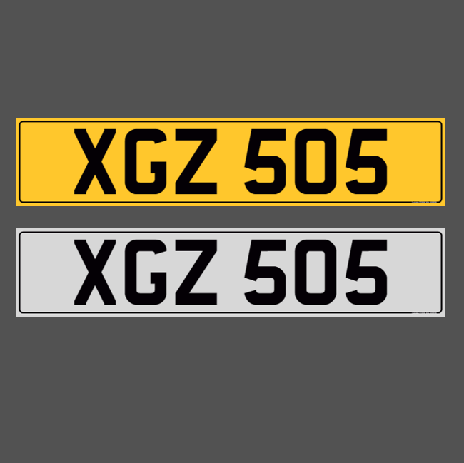 XGZ 505 - Dateless Cherished Registration Number Plate 