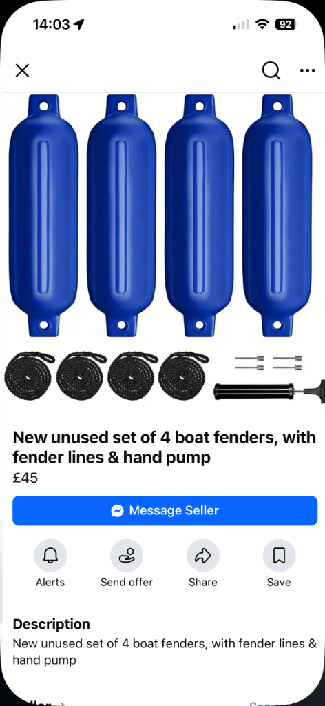 Wanted boat fenders